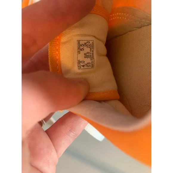 Vans Sneakers Neon Orange and White GUC size 5.5 women 4.0 men - Picture 13 of 13